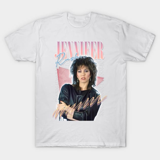 Jennifer Rush / 80s Retro Fan Art Design T-Shirt by DankFutura